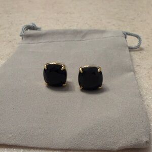 Kate Spade Elegant Black and Gold Stud Earrings